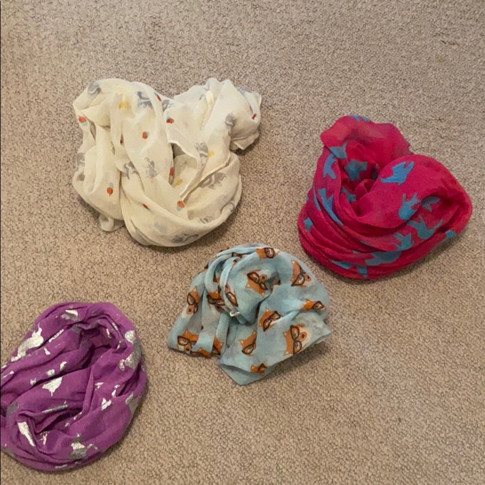 Bundle of Scarves with Animal Patterns